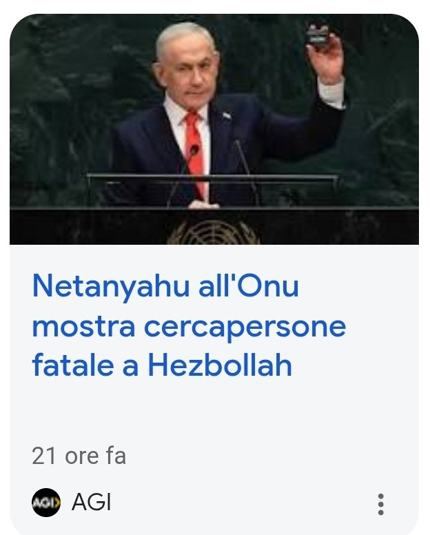 GarbaSte's tweet photo. Netanyahu all'Onu mostra cercapersone fatale a Hezbollah mentre delegati di quasi tutte le nazioni abbandonavano la sala.

Se era una minaccia non era neanche troppo velata... https://t.co/6I8btV9OK1
