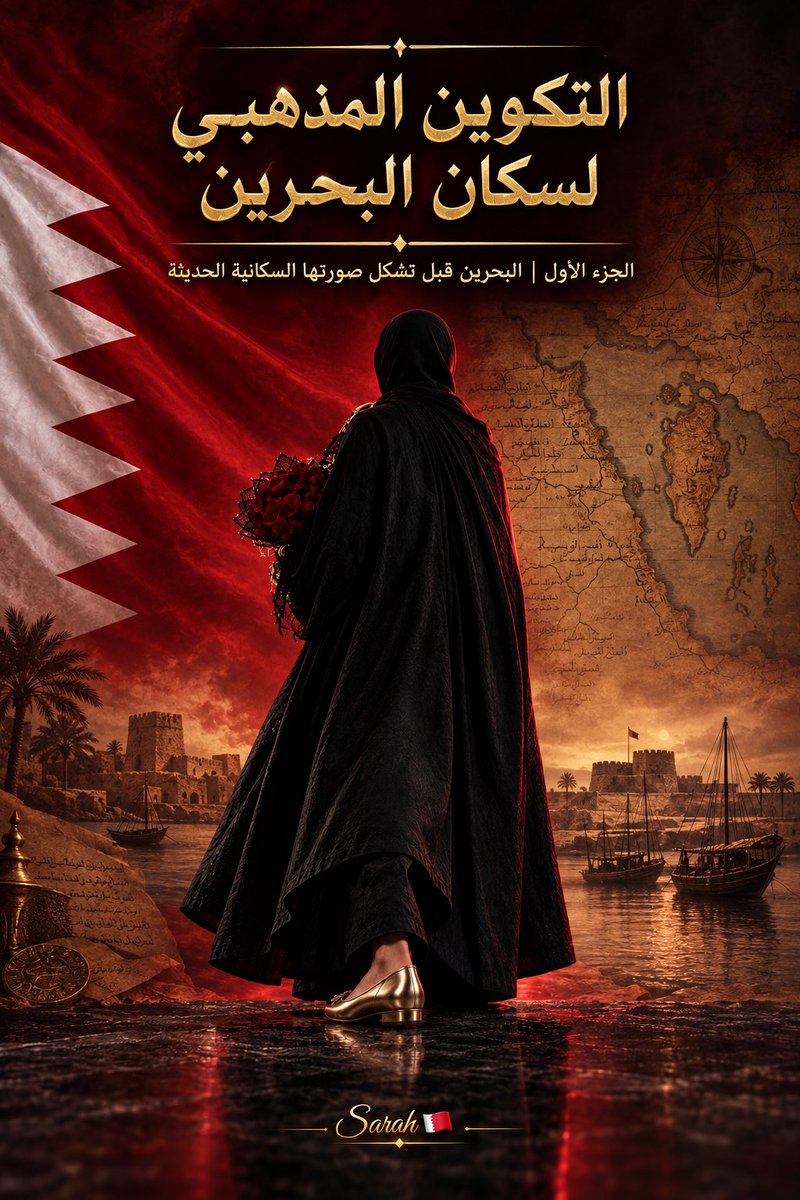 sumetalaglam's tweet photo. ✍️

🔴 التكوين المذهبي لسكان البحرين

الجزء الأول | البحرين قبل تشكّل صورتها السكانية الحديثة

عند الحديث عن أصول السنة والشيعة في البحرين لا بد أولًا من العودة إلى التاريخ بعيدًا عن التصورات الحديثة التي تختزل المجتمع البحريني في ثنائية مذهبية بسيطة.

فالبحرين لم تكن تاريخيًا جزيرة منعزلة عن محيطها العربي بل كانت جزءًا من المجال الجغرافي والحضاري للخليج وشرق الجزيرة العربية واستمرت حركة السكان والقبائل والتجارة بينها وبين سواحل المنطقة عبر القرون.

كما أن اسم (البحرين) في المصادر التاريخية القديمة لم يكن مقصورًا دائمًا على جزر البحرين المعروفة اليوم بل كان يُطلق في فترات مختلفة على إقليم أوسع من شرق الجزيرة العربية شمل الجزر وأجزاءً من سواحل الأحساء والقطيف.

واعتنق أهل إقليم البحرين الإسلام في حياة النبي محمد ﷺ بعد أن بعث برسالته إلى المنذر بن ساوى العبدي حاكم البحرين آنذاك فأصبحت المنطقة جزءًا من الدولة الإسلامية. ثم تعاقبت عليها قوى وسلالات مختلفة وتبدلت أوضاعها السياسية والاجتماعية والمذهبية عبر القرون.

أما الوجود الشيعي في البحرين فليس من الدقة اختزاله في هجرات متأخرة قادمة من الخارج؛ إذ تشير المصادر التاريخية إلى وجود جماعات شيعية قديمة عُرفت باسم (البحارنة) وشكّلت القسم الأكبر من المجتمع الشيعي في البحرين خلال مطلع القرن العشرين.

ويذكر المؤرخ والموظف البريطاني جون غوردون لوريمر في الجزء الجغرافي والإحصائي من (دليل الخليج ) الصادر سنة 1908 أن البحارنة كانوا يمثلون الغالبية الكبرى من الشيعة في البحرين آنذاك وأن حضورهم كان يتركز بصورة خاصة في القرى الزراعية.

كما نقل لوريمر روايات محلية مختلفة بشأن أصول البحارنة من بينها رواية تفيد بتحول بعض الجماعات أو القبائل العربية إلى التشيع قبل نحو ثلاثة قرون من زمنه. لكنه لم يعرض هذه الرواية بوصفها حقيقة تاريخية قاطعة بل أشار إلى تعدد الآراء وصعوبة الجزم بأصل واحد يجمع جميع البحارنة.

وهنا تظهر نقطة مهمة:

قدم الوجود الشيعي في البحرين حقيقة تاريخية لكنه لا يعني أن جميع شيعة البحرين ينحدرون من أصل واحد ولا أن جميع الجماعات الشيعية الموجودة فيها استقرت في البلاد في الحقبة الزمنية نفسها.

فالتركيبة السكانية للبحرين كانت أكثر تنوعًا وتعقيدًا إذ ضمت جماعات بحرانية شيعية وقبائل وعائلات عربية سنية إلى جانب جماعات أخرى قدمت عبر حركة التجارة والهجرة والاستقرار بين موانئ الخليج وسواحله.

وكان هذا التنوع واضحًا في التقديرات السكانية المتاحة في مطلع القرن العشرين.

فقد قدّر لوريمر مجموع سكان البحرين المستقرين آنذاك بنحو مئة ألف نسمة تقريبًا منهم قرابة 60 ألفًا من السنة و40 ألفًا من الشيعة. ومع ذلك ينبغي التأكيد أن هذه الأرقام لم تكن ناتجة عن تعداد سكاني رسمي بالمعنى الحديث وإنما كانت تقديرات تقريبية استندت في جانب منها إلى أعداد المنازل والمعلومات الإدارية المتاحة.

وتشير بياناته كذلك إلى أن السكان السنة كانوا أكثر حضورًا في المدن والمراكز التجارية بينما كان القسم الأكبر من السكان الشيعة يتركز في القرى الزراعية. ولا تعني هذه الملاحظة غياب أي من المكونين عن المدن أو القرى وإنما تصف نمط التوزع السكاني الغالب في تلك المرحلة.

وهذا يقودنا إلى نتيجة مهمة:

لا يصح تصوير تاريخ البحرين وكأن البلاد كانت في جميع عصورها أرضًا ذات مذهب واحد ثم ظهر فيها المذهب الآخر بصورة مفاجئة ومتأخرة.

فالخريطة المذهبية لم تكن ثابتة بل تشكلت وتبدلت عبر مراحل تاريخية متعددة وأسهمت في تكوينها جماعات عربية وقبلية سنية ووجود بحراني شيعي قديم إلى جانب موجات من الهجرة والاستقرار والتداخل السكاني مع مناطق مختلفة من الخليج وشرق الجزيرة العربية.

ولهذا فإن فهم التاريخ المذهبي للبحرين يحتاج إلى التمييز بين قدم الوجود البحراني الشيعي، وبين الجماعات والهجرات الشيعية التي وصلت في مراحل لاحقة، وكذلك إبراز امتداد الوجود العربي السني والقبلي في البحرين ومحيطها الإقليمي.

وستصبح هذه الصورة أكثر وضوحًا عند الانتقال إلى القبائل والعائلات السنية التي استقرت في البحرين ودورها في تكوين المجتمع البحريني ثم دراسة التحولات السكانية والسياسية والاجتماعية التي شهدتها البلاد خلال القرنين التاسع عشر والعشرين.

يتبع…{ باقي أربعة اجزاء} 

المصادر:

• جون غوردون لوريمر، دليل الخليج وعُمان ووسط الجزيرة العربية، المجلد الجغرافي والإحصائي، 1908.
• النسخة الأصلية المحفوظة ضمن سجلات المكتبة البريطانية والمنشورة في مكتبة قطر الرقمية⁠.