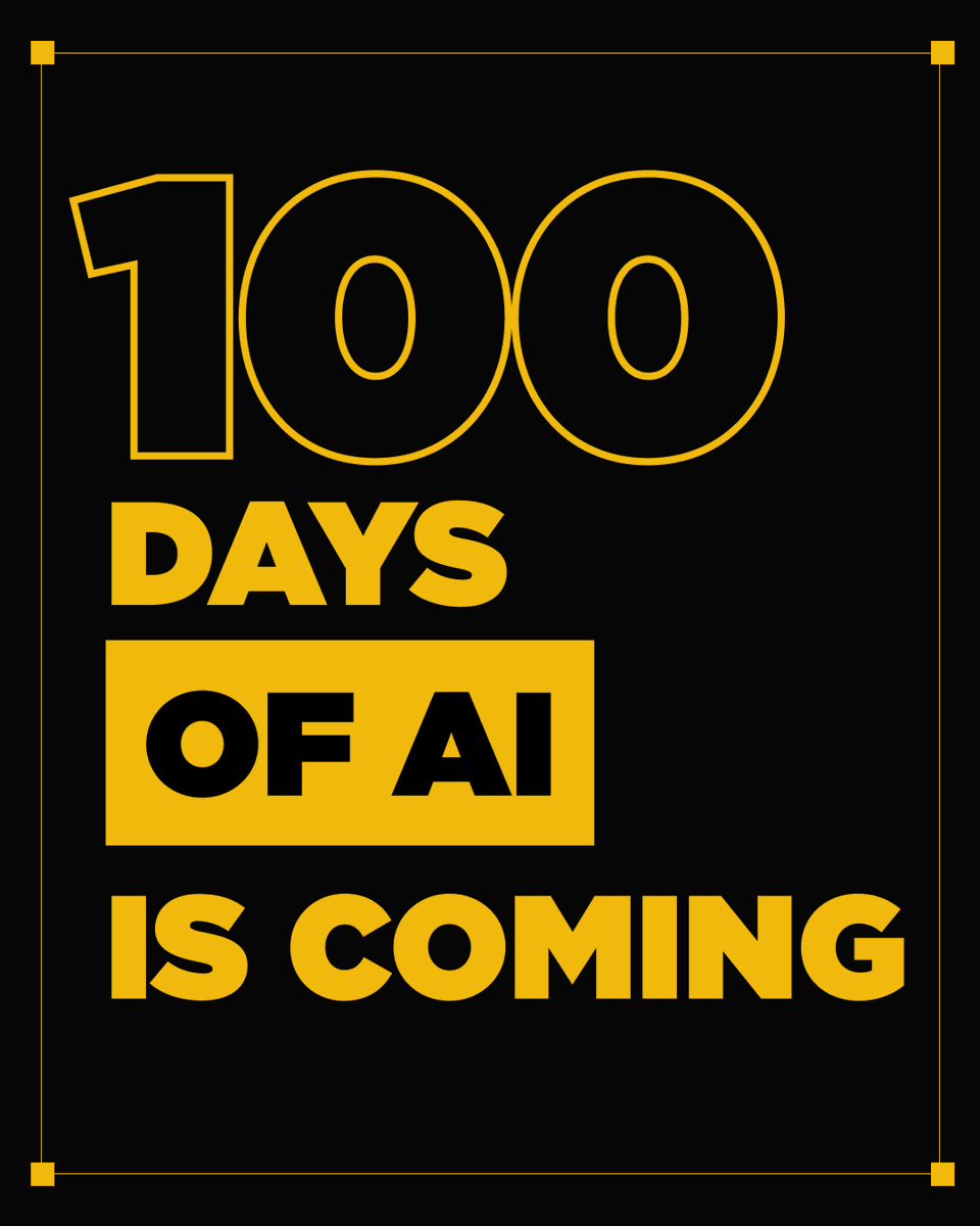 binance's tweet photo. AI is changing how we learn, work, and build. 🦾

The best way to understand it? Use it.

100 days of AI starts tomorrow.  

Tell us, what’s one thing about AI you want us to explore? 👇
