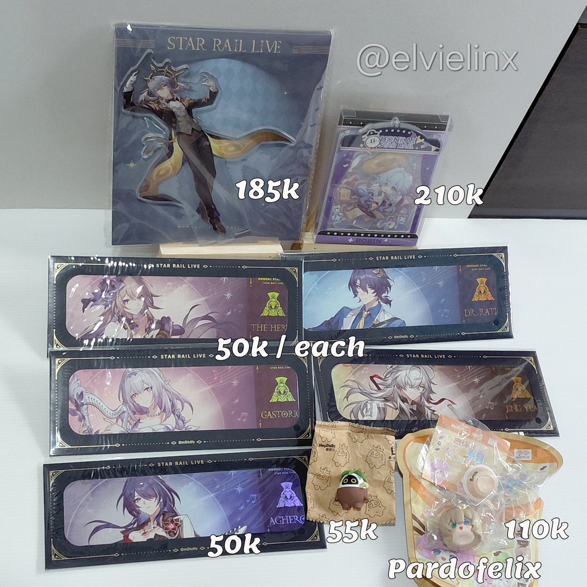 elvielinx's tweet photo. WTS Merchandise Genshin Impact / Honkai Star Rail / Honkai Impact

Char: Wanderer, Childe, Furina, Kazuha, Neuvillette,Wriothesley, Flins, Robin, Blade, Sunday, Dan Heng, Cyrene, Xiao, Zhongli, Sunday, Sparxie, Castorice, Jing Yuan, etc

#warunghsr #warunggenshin #warunghoyo https://t.co/NjCo3tK80T