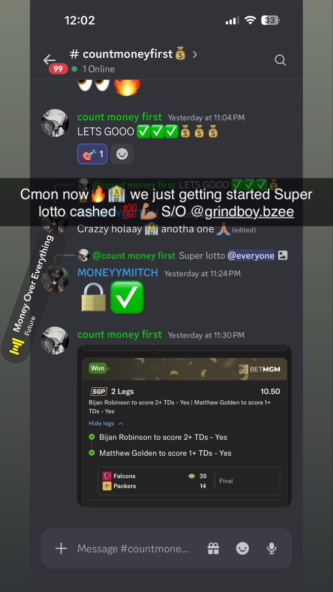 SuhvillOfficial's tweet photo. Straight Heaters all NFL season tap  in before its too late. Money aint gonna wait on you #PaidInFull #MoneyTeam #ATM #discord ✅📲 https://t.co/obo83BqPll