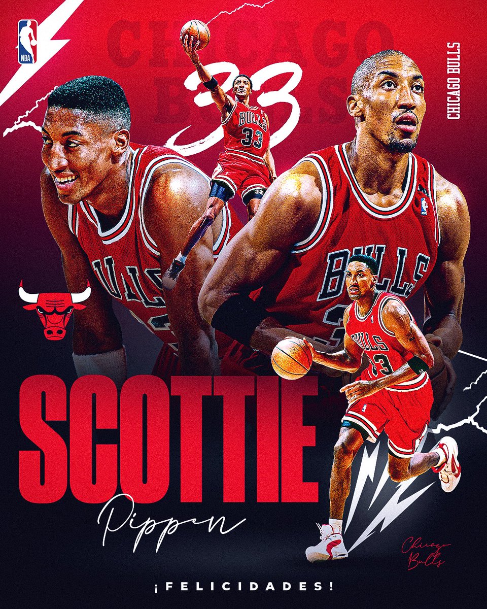 NBAMEX's tweet photo. 🎉 ¡¡Feliz cumpleaños, Scottie Pippen!! 🎉

🏆 6 veces Campeón de la NBA
⭐️ 7 veces #NBAAllStar
⭐️ MVP del #NBAAllStar

¿Recuerdas en qué equipo jugó? https://t.co/K54hc7gP1z
