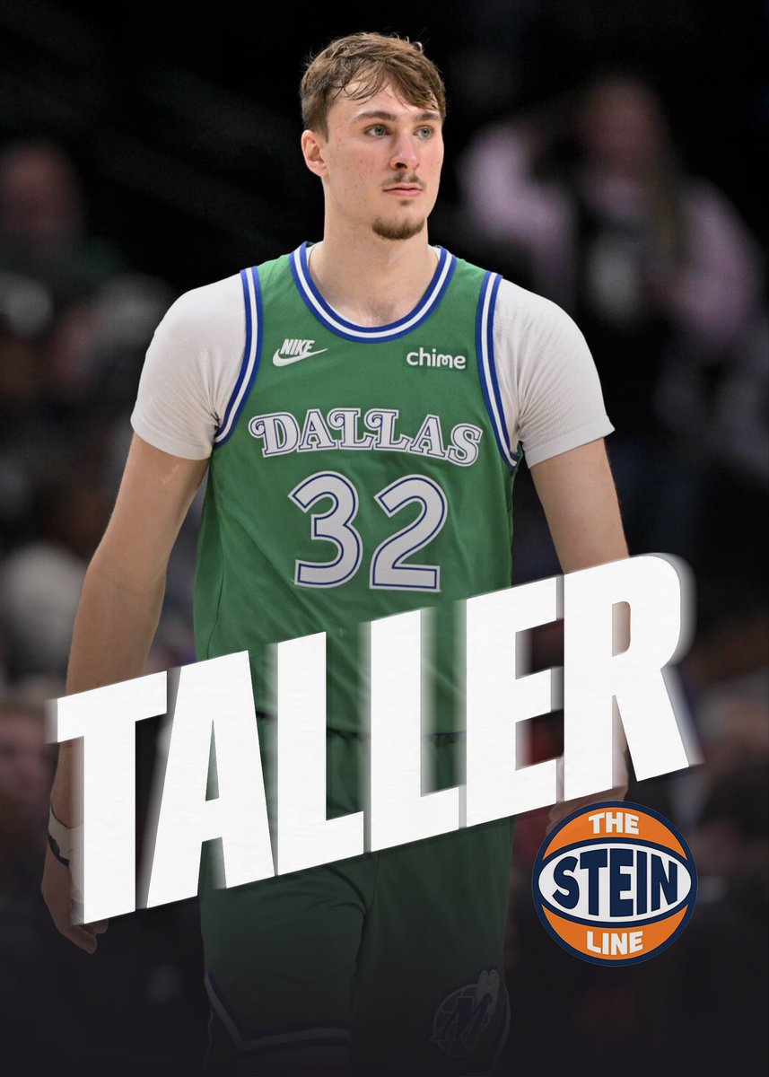 TheSteinLine's tweet photo. Cooper Flagg says at Mavericks Media Day that he has indeed grown from his listed height last season of 6-foot-9 to an official measurement yesterday without shoes of 6-foot-10. https://t.co/DiMqONX9qu