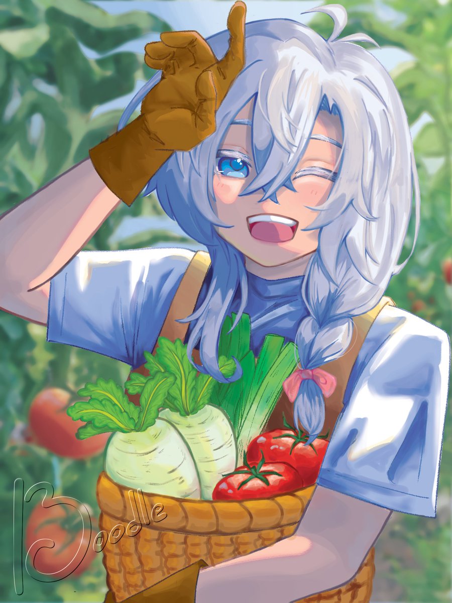 boodleboods's tweet photo. Boodle and her crops <3

My attempt on vgen's monthly challenge! 

#harvest https://t.co/d3sPxS6A3t