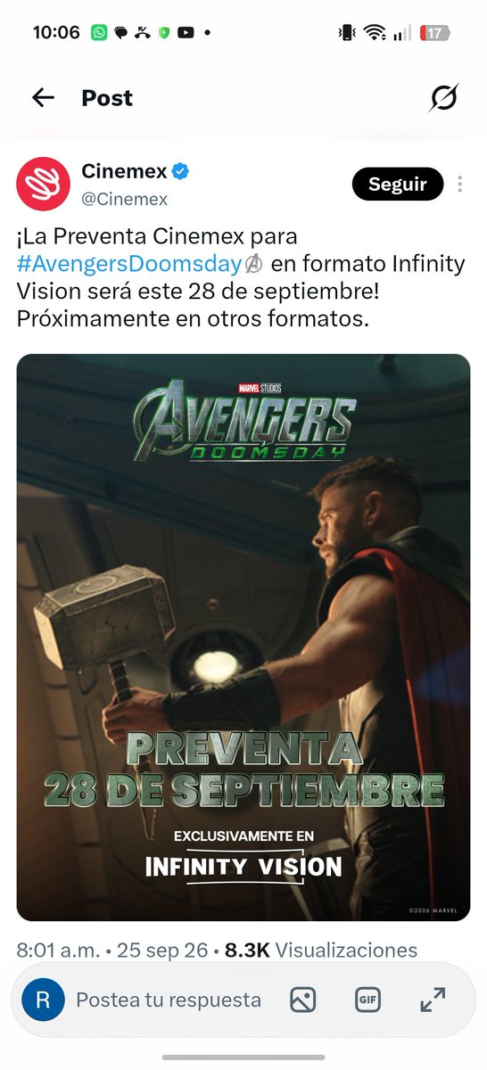 DaynnRicardo's tweet photo. @Cinepolis Se están quedando atrás Cinépolis. https://t.co/X6X4To1JqE