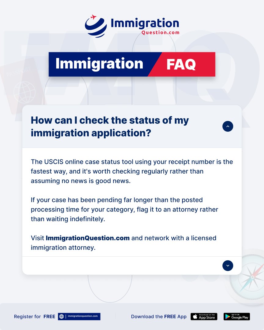IMQuestionUS's tweet photo. Checking your USCIS case status? Your receipt number is your VIP pass, and if your case is taking too long, know when to seek legal guidance.
 
#Immigrationquestion #Casestatus #Immigrationtips https://t.co/wd0Hd0CyMp