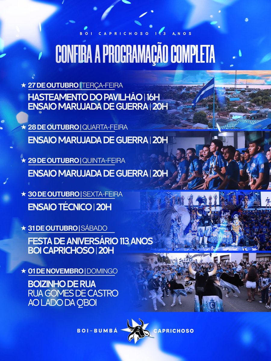 boicaprichoso's tweet photo. Quem aí vai estar com a gente para comemorar o meu aniversário de 113 anos? 🤩

Arruma logo essa agenda, separa tua rede que eu te espero em Parintins! https://t.co/3j4XWScwyc