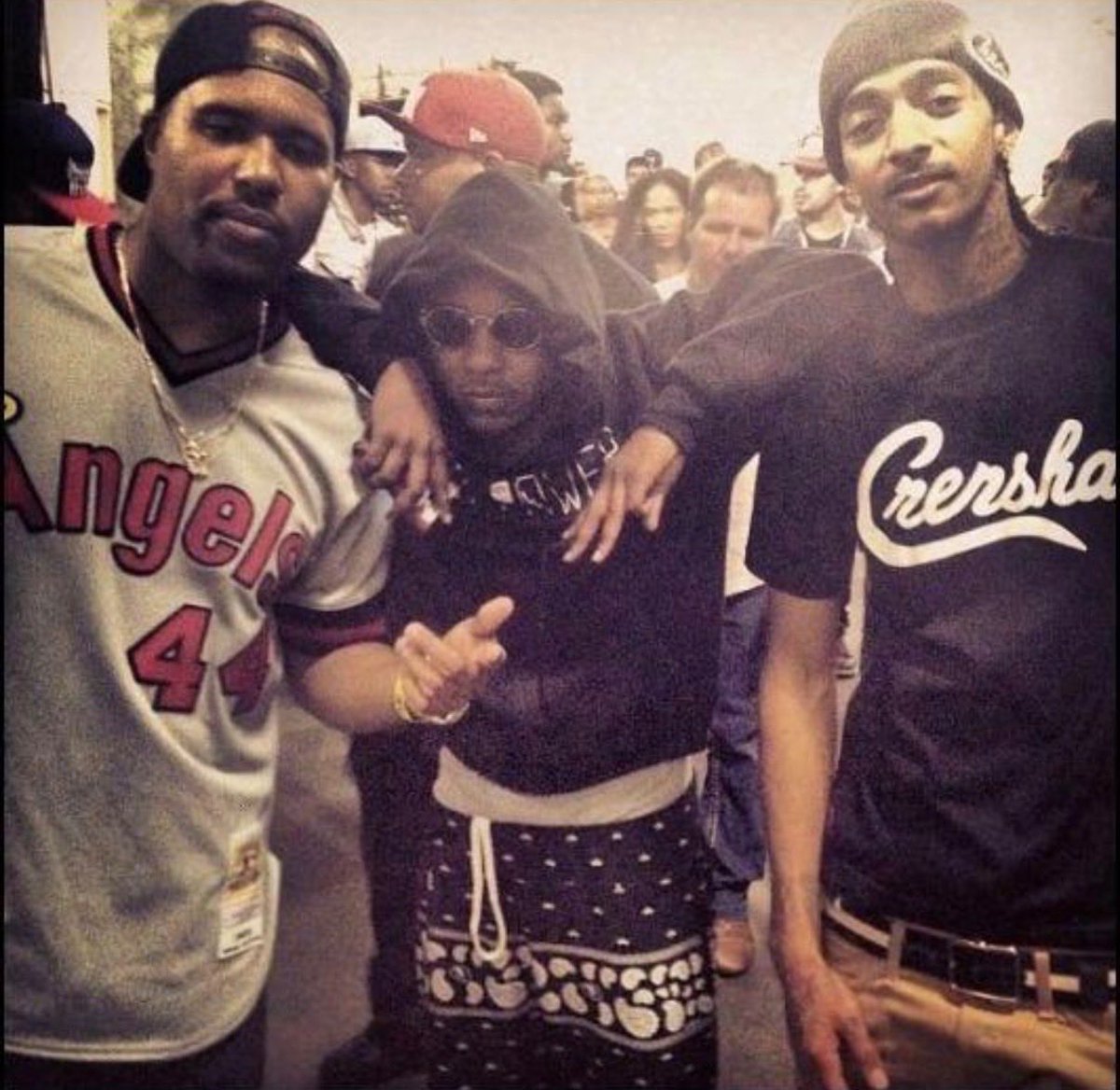 NewestMagazine's tweet photo. Dom Kennedy, Kendrick Lamar &amp; Nipsey Hussle. What an era for LA rap. https://t.co/DNlAQEAlvf