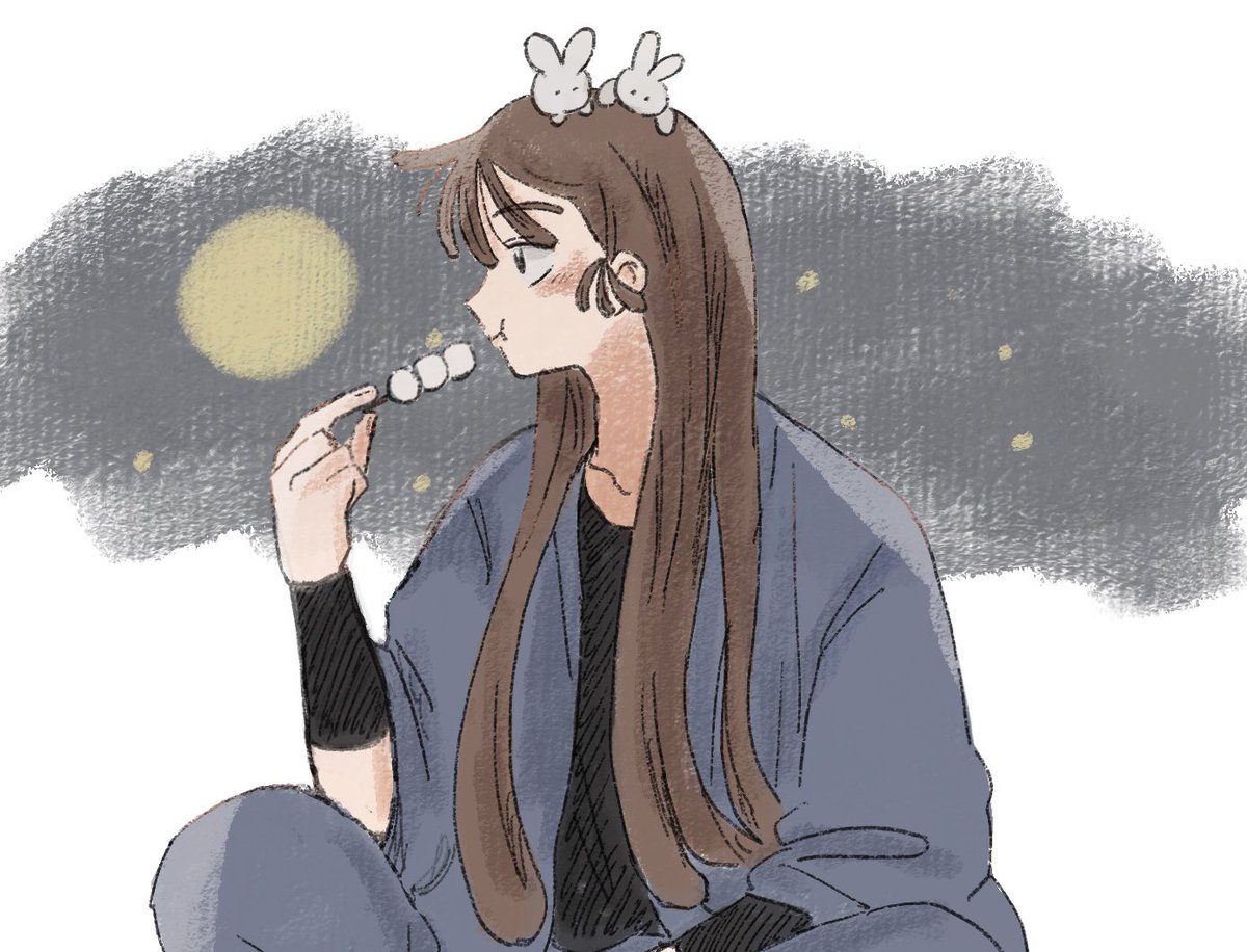 yomaru0's tweet photo. 🐰🎑 https://t.co/ry6AqjJ32z