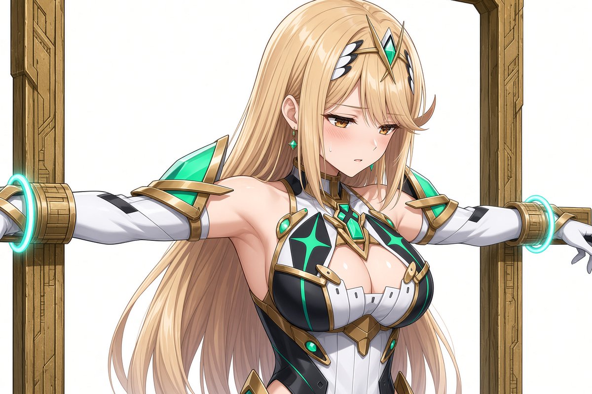 elejes_27's tweet photo. これは作らないと。ヒカリ版拘束柱。
ミニスカート姿を最大限利用させてもらう。
#ゼノブレイド２
#ヒカリ
#AIイラスト https://t.co/VgNWOU4mc2