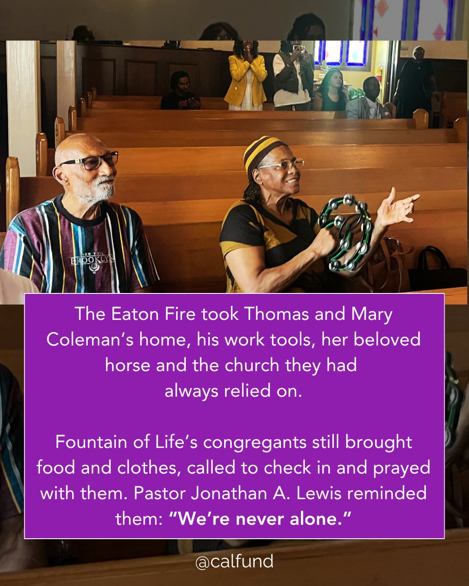 calfund's tweet photo. CCF is proud to support the Black churches and clergy helping Altadena recover and remain rooted. 

Through our Wildfire Recovery Fund, a grant to Fountain of Life helped provide food, clothing, cash assistance and other essentials: https://t.co/tX6xa5wbK8 https://t.co/7nuikzhcJ3