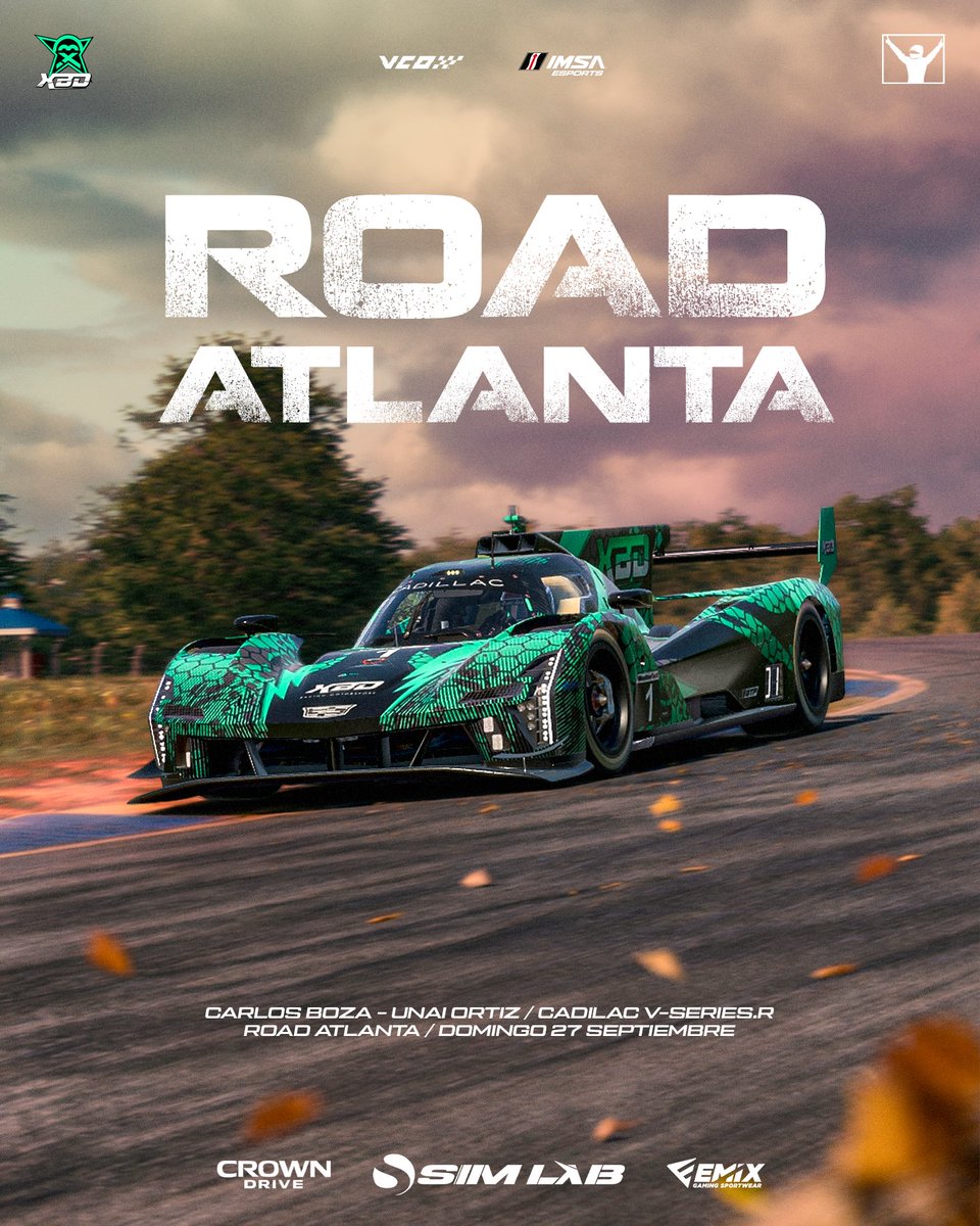 xbdracing's tweet photo. 🔥 THE BATTLE STARTS NOW 🔥

The 2026 IMSA Esports Global Championship is HERE.

For XBD Racing Motorsport, this is the beginning of a new chapter 💚🆙

👥 Drivers @ByLiyo &amp; Unai Ortiz
⌚ 27/09 - 19:30
📍 Road Atlanta
📹 https://t.co/tt7BYEOywE
📹 Official https://t.co/Ujko5hALqP https://t.co/JbCboqHLoS