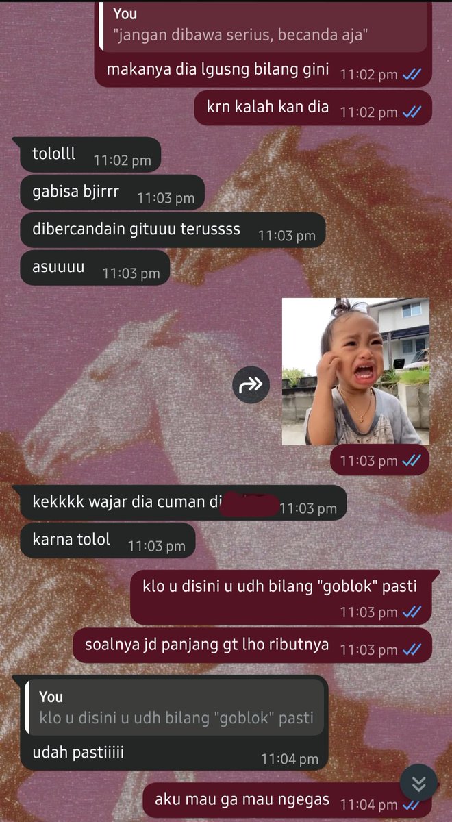 reactyants's tweet photo. character development-nya udah oke td berani counter dan nyolot balik meski gemeter, besok-besok langsung aja aku teriakin goblok 😭😭 https://t.co/QHFyLCxjas