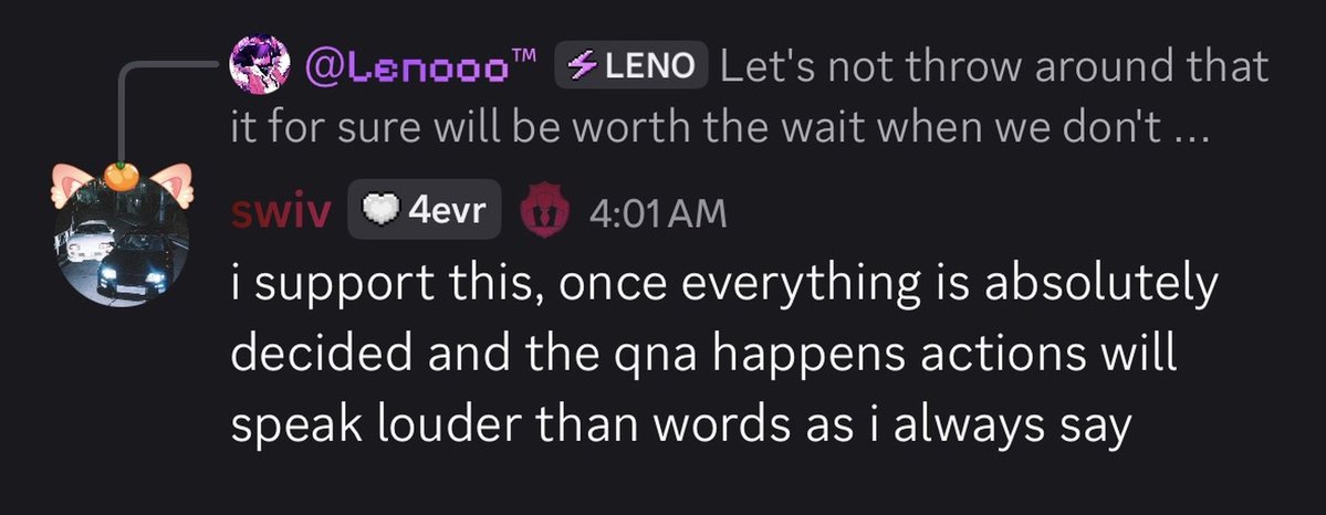 HopemanBBN's tweet photo. Forgot to put these images also. This is a conversation with someone in the BBN discord server and Swiv. Thanks @Flacko_810 for reminding me 👍 https://t.co/1u6klmAtAa