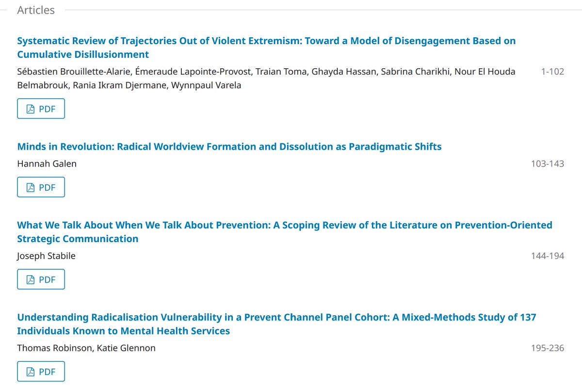 JD_JournalDerad's tweet photo. After a two-part special issue on #antisemitism, we are back with our regular schedule and just published the new Fall Issue No.50 of the Journal for #Deradicalization. As always fully #openaccess and #peerreviewed. Access via https://t.co/rBOLiB91d4. #PCVE #qualitymatters https://t.co/uFTmLxGaHC