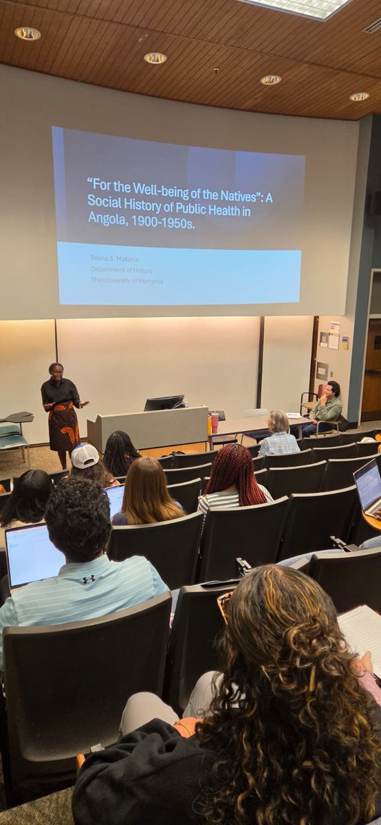 EmoryIAS's tweet photo. Thank you to @selinamakana for sharing her research with faculty and students @emorycollege. We appreciate your time and for sharing your insights with the African Studies community.

(photo credit to @beccaaponte) https://t.co/0NHhV0xMIO