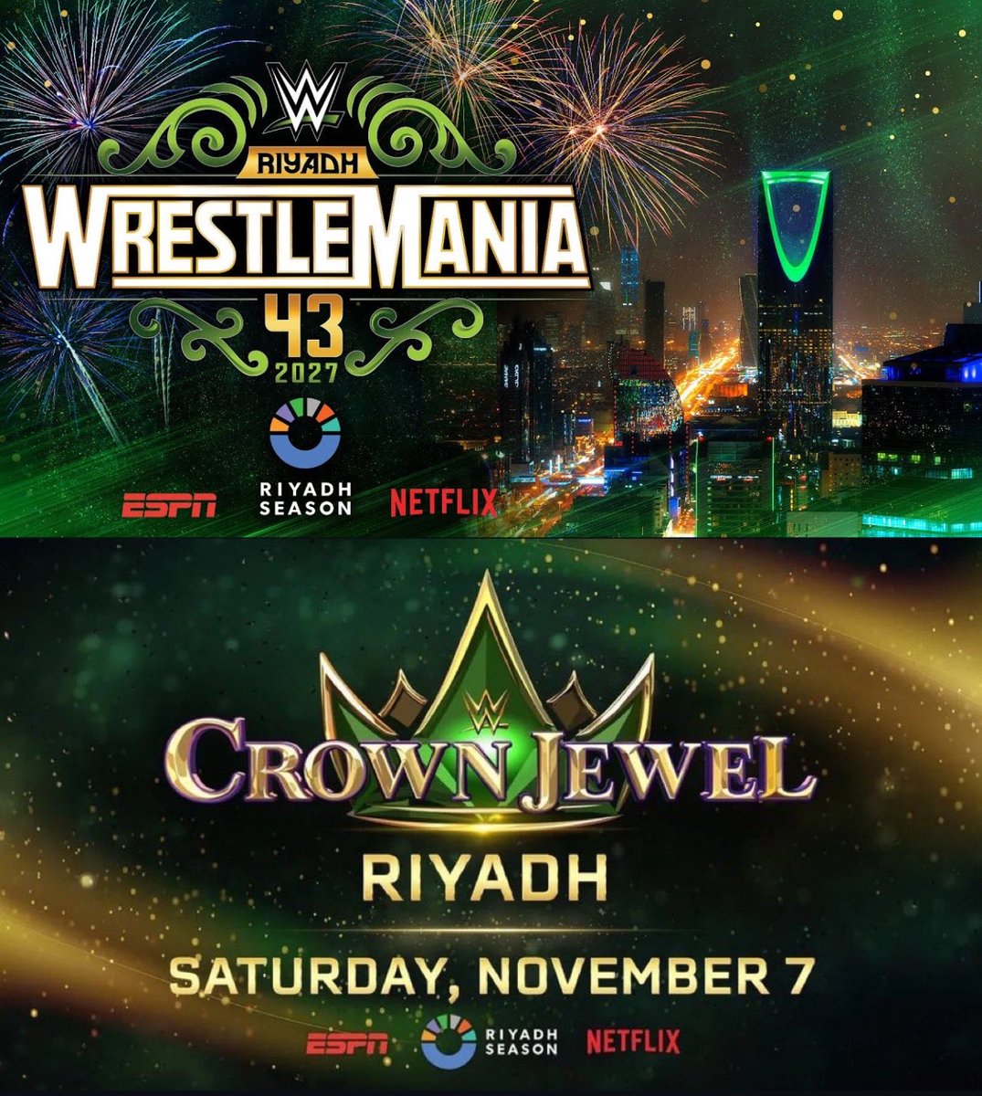 WrestlePurists's tweet photo. WWE is still moving full steam ahead with plans for WrestleMania 43 in Riyadh, Saudi Arabia. Representatives for the Kingdom of Saudi Arabia were at WWE HQ in Stamford earlier this month for discussions about the event and the logistics surrounding it.

It was said that like all Saudi events, WWE will have a contingency plan in place if needed and will be working hand in hand with private security experts they contract for the region as they work on their Mania planning.

There's been rumblings in recent days within the pro wrestling world that the company has locations planned domestically if they need to shift WrestleMania gears, but WWE sources have stated it's too soon for those plans to have been made - but did concede there are contingencies that have been discussed for November's Crown Jewel if the company needs to pivot due to the ongoing issues in the MENA region.

- PWInsider