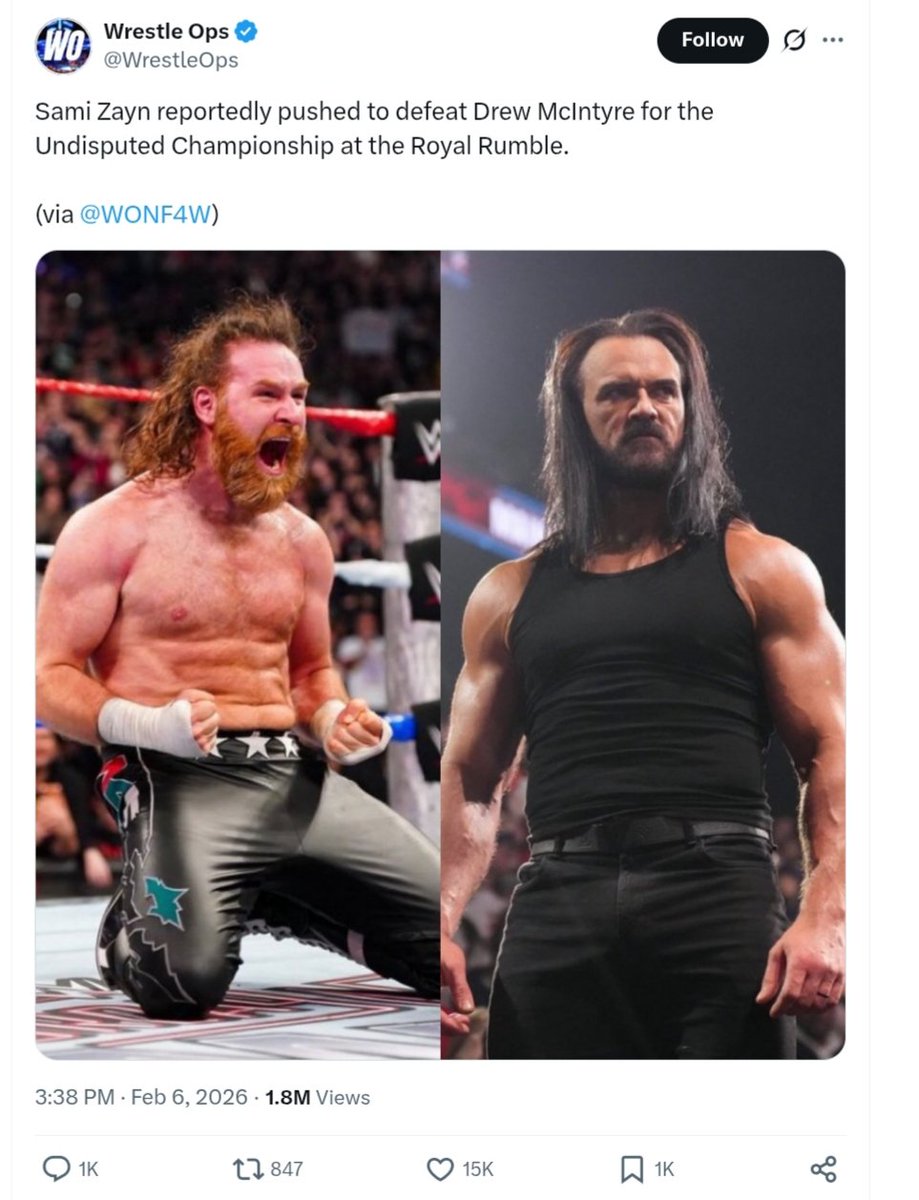 MrEddieGillette's tweet photo. Dave Meltzer has been trying to undermine and sabotage Sami Zayn for the past year with negative and unfavourable reports. Why is that? https://t.co/g9lE1b1NxD