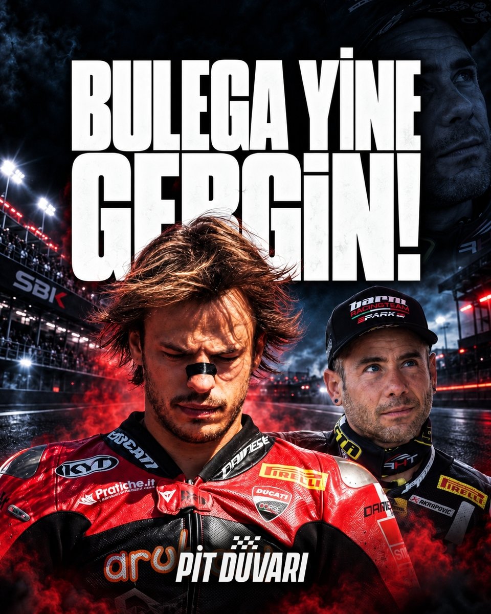 pitduvaritv's tweet photo. 🔥 BAUTISTA’DAN AĞIRLIK KURALINA YENİ TEPKİ!

Nicolo Bulega, WorldSBK’de Alvaro Bautista’nın tarihi rekorunu kırmaya çok yakın.
Bulega, 2026 sezonunda 26 galibiyete ulaşırken Bautista’nın 2023’te elde ettiği 27 yarış galibiyetlik rekorunun yalnızca bir zafer gerisinde bulunuyor.
WorldSBK’nin bu ihtimali sosyal medyada gündeme getirmesinin ardından Bautista’dan dikkat çeken bir cevap geldi.

İspanyol pilot, üzerinde “No discrimination” ve “No combined weight” ifadelerinin bulunduğu matarasıyla paylaşım yaparak WorldSBK’nin minimum ağırlık kuralına bir kez daha tepki gösterdi.
2024’te yürürlüğe giren düzenleme kapsamında, ekipmanıyla birlikte 80 kg’ın altında kalan sürücüler motosikletlerinde ek ağırlık taşımak zorunda kalıyor. Bautista ise gridde bu kuraldan en fazla etkilenen isimlerden biri.
Ancak mesajın hedefi Bulega değildi.

Bautista, eski takım arkadaşı hakkında:
“Nicolo çok büyük bir potansiyele sahip. Çok yetenekli bir pilot. MotoGP’de hızlı olacağına ve çok rekabetçi olacağına eminim.”
ifadelerini kullandı.
Bulega şimdi Bautista’nın 27 galibiyetlik WorldSBK rekorunu kırmaya hazırlanıyor. 👀
Kaynak: https://t.co/b7jWE3cDAn

#WorldSBK #WSBK #AlvaroBautista #NicoloBulega #Ducati #Superbike #MotoGP #Motorsport #PitDuvarı