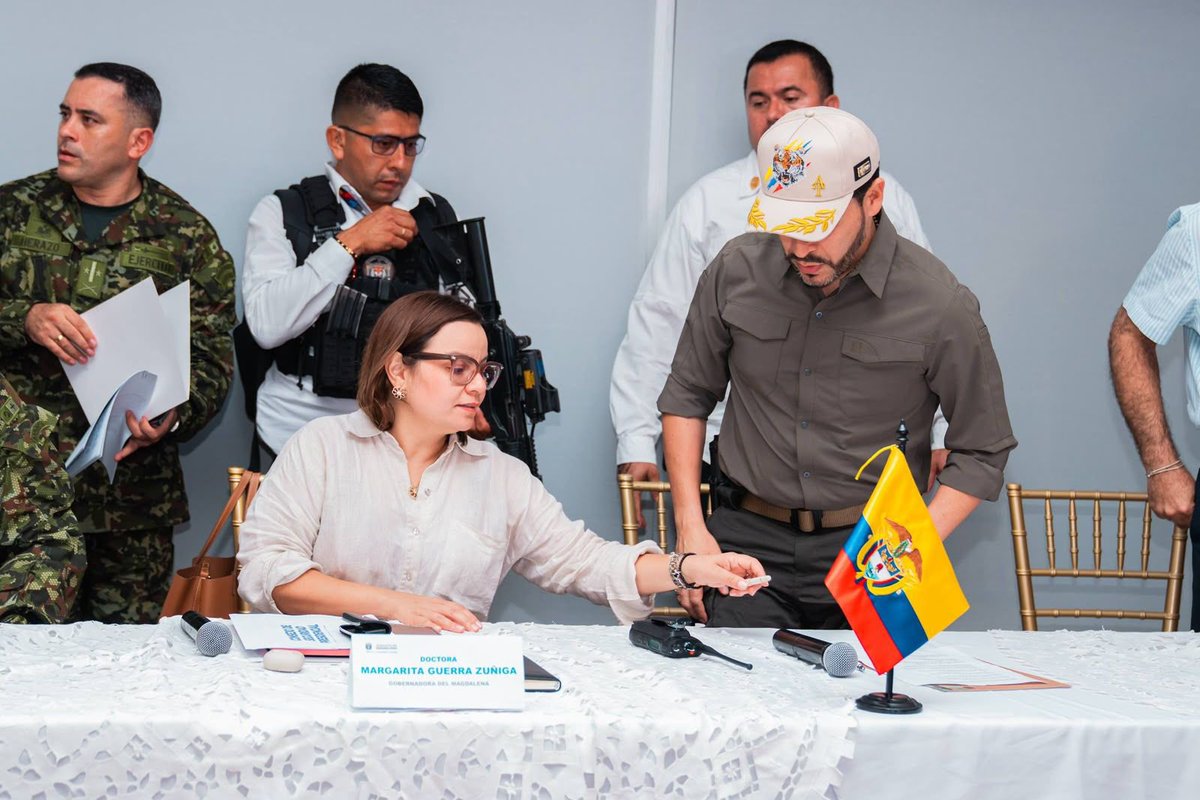 MagdalenaGober's tweet photo. 🇨🇴🤝 ¡La seguridad y el desarrollo del Magdalena, en la agenda nacional!

Este viernes, la gobernadora @mmarguiguerra y el presidente @AbelardoPTE lideran en Santa Marta una jornada de trabajo para analizar la situación de seguridad del departamento y articular acciones con la… https://t.co/2y5sHrCSaL