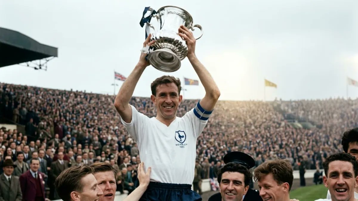 MrDavidPastor's tweet photo. «The game is about glory. It is about doing things in style.»

Tactical genius and captain behind Tottenham’s historic 1961 Double. The timeless Danny Blanchflower. ⚪🏆

#THFC #Spurs #DannyBlanchflower #TheDouble #RetroFootball

https://t.co/3BwsxuPNyN https://t.co/2cPZgUvYrg