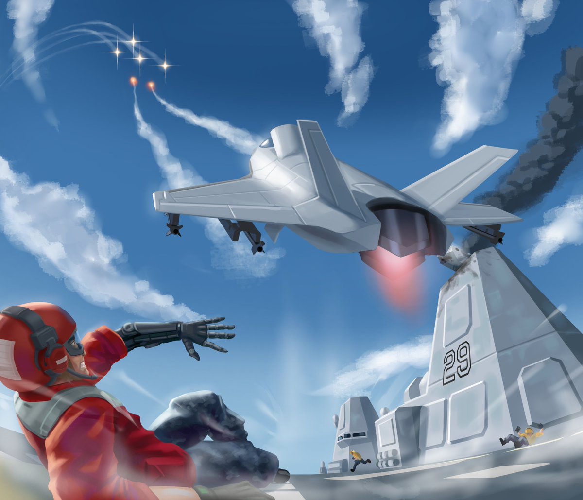 JoeyJazzArts's tweet photo. "One last Chance"

My submission to the Nuclear Option art contest, it made second place too ! https://t.co/eIatbwWZ1O