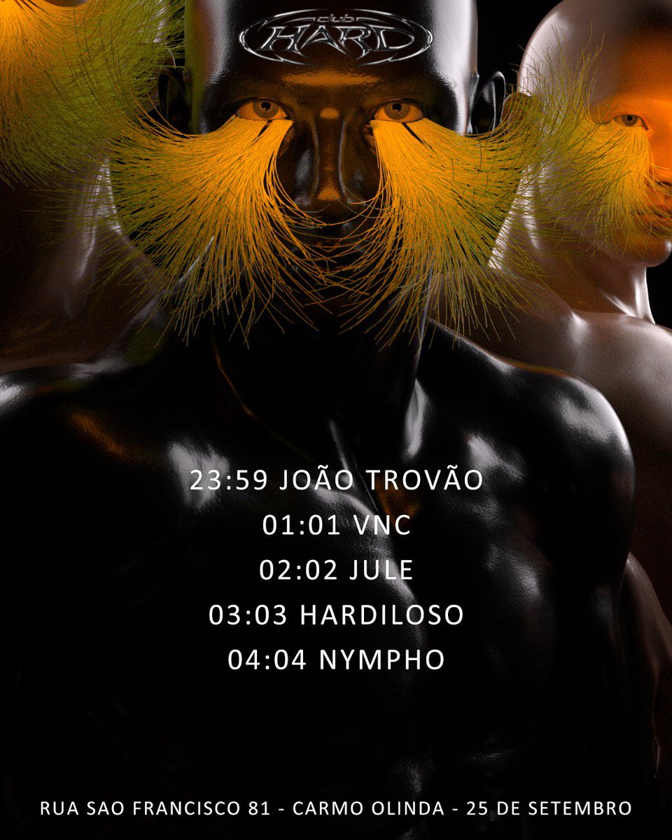 metamorfozie's tweet photo. a primeira edição do ☆ CLUBHARD ☆ acontece HOJE dia 25/09 

 ☆ LINE-UP ☆
♧ JOÃO TROVÃO/ 23:59
♧ VNC/ 01:01
♧ JULE/ 02:02
♧ HARDILOSO/ 03:03
♧ NYMPHO/ 04:04

📍 Rua São Francisco carmo, 81 
🎫: 20 reais na portaria

PROIBIDO PARA MENORES DE 18 ANOS

arte por: @pepapukee https://t.co/9U16iF95aF