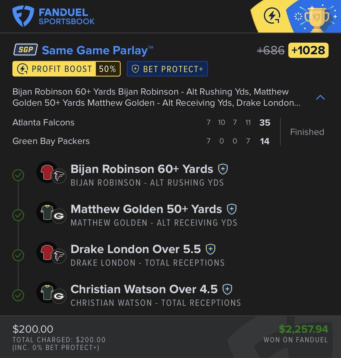 stimsimm's tweet photo. Always love to smack a free play on the feed for you guys. 

Has been an incredible start to the season.

If you want to tap in for all our plays, promo code “HOS” is open to join for 50% off👇

https://t.co/HnfMJD5oyf