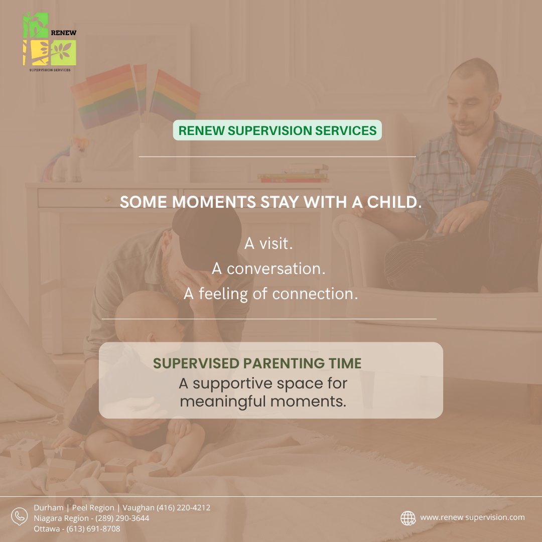 RenewHelps's tweet photo. When family circumstances are complex, the right environment can help make parenting time more meaningful.
Renew’s Supervised Parenting Time Programs provide a supportive, child-focused space for parent-child connection.
#FamilyLaw #ParentingTime https://t.co/tfaNDpo5UV