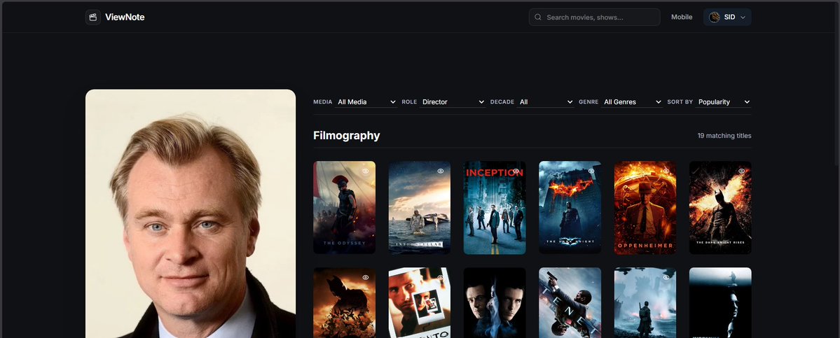 viewnote799's tweet photo. Try ViewNote, a more modern independent alternative to Letterboxd with strong TV show/ season/ episode tracking, free alternate poster customisation, deep profile statistics, and easy Letterboxd + TV Time data import completely free, no ads, no paywalls.
https://t.co/GbdxNbNjhC https://t.co/NsTLPALyt2