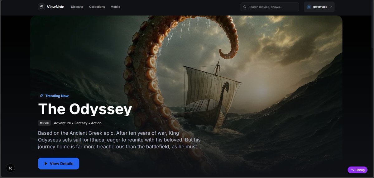 viewnote799's tweet photo. Try ViewNote, a more modern independent alternative to Letterboxd with strong TV show/ season/ episode tracking, free alternate poster customisation, deep profile statistics, and easy Letterboxd + TV Time data import completely free, no ads, no paywalls.
https://t.co/GbdxNbNjhC https://t.co/NsTLPALyt2