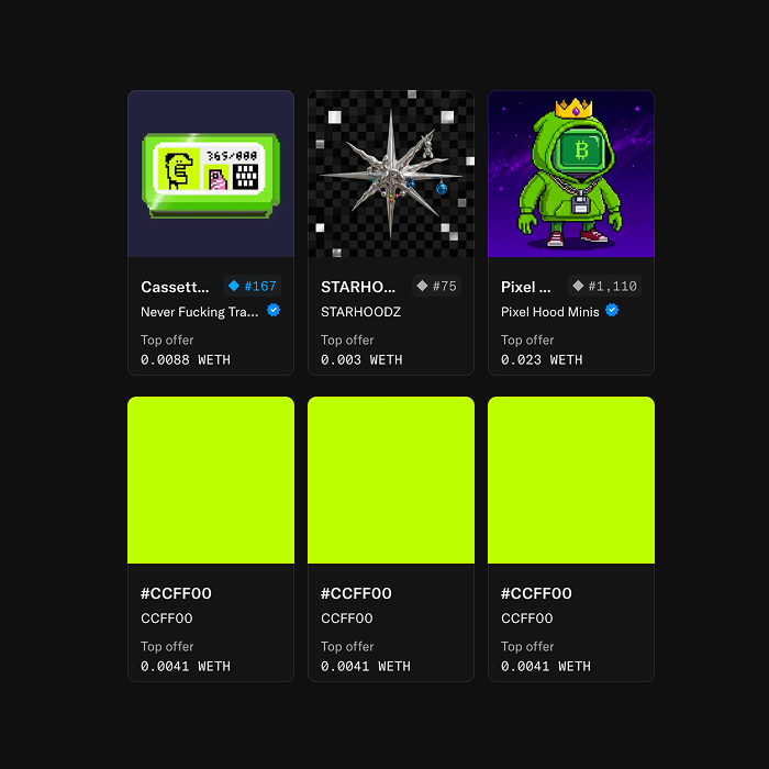 petixfun's tweet photo. Just collected these beauties because Petix needs an NFT prize pool for the first season of the expeditions!

Hey @pixelord @Lbank_ @NevaFckngTrade @CCFF00club ! Just wink if you want to make it official. 😉💚

Show your love to these legends in the comments! 💚 https://t.co/cju9JRFdID