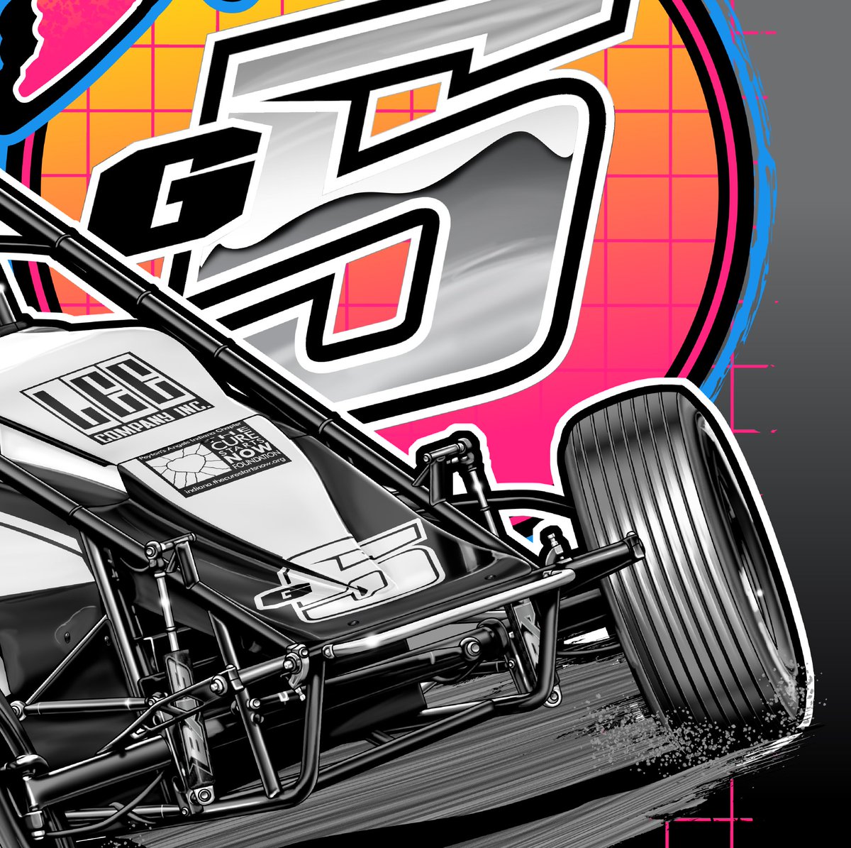 FastTimeStudios's tweet photo. Dropped last week but Gunnar Setser has new merch available at the @Four10Merch trailer at @EldoraSpeedway for the 4 Crown Nationals. https://t.co/xvuH5RqYgE