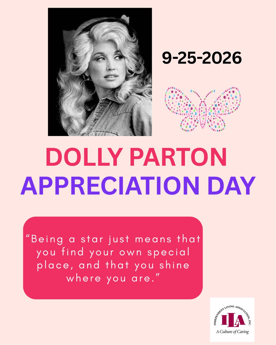 ILAOnline's tweet photo. NYC has declared today, 9-25, as Dolly Parton Appreciation Day! #ILA celebrates Dolly’s amazing spirit & commitment to philanthropy. She advocated for inclusive employment & hired many Individuals with intellectual & developmental disabilities. May her legacy live on! #Inclusion https://t.co/LO6ATZeTsy