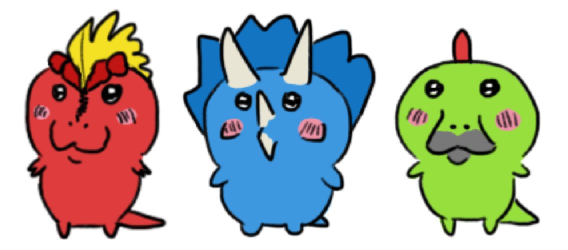 gorgomoloch's tweet photo. Chiikawa dinosaurs, because I'm a mad genius. https://t.co/sUGqOOSGte