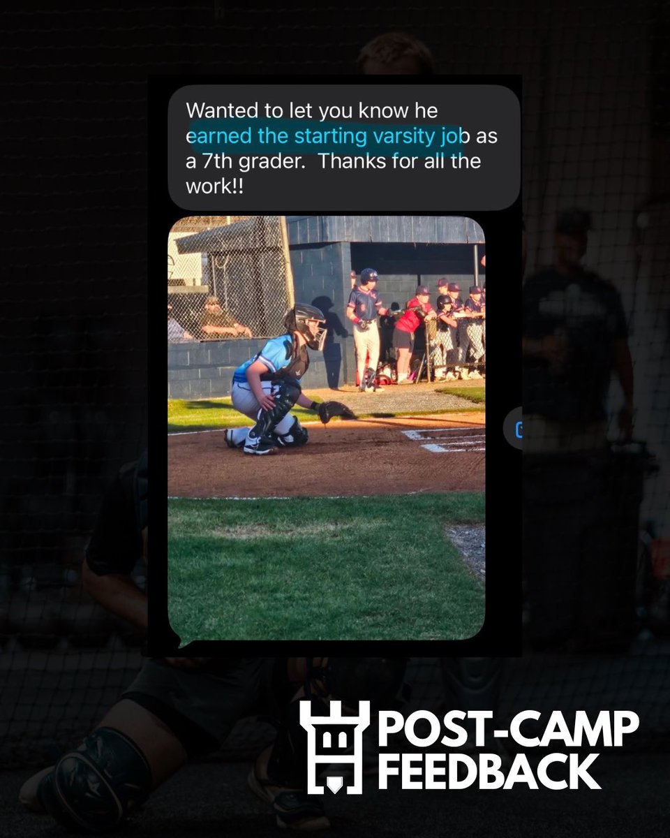 StrongholdChase's tweet photo. What Parents Say After Stronghold Catching Camps‼️

Camps are limited to only 6 spots. Why? Smaller groups means 1-1 instruction. Your son will see RESULTS in his abilities and confidence behind the plate.

🔗 https://t.co/F4zd5Yp5mb https://t.co/NRNd6RPtDX