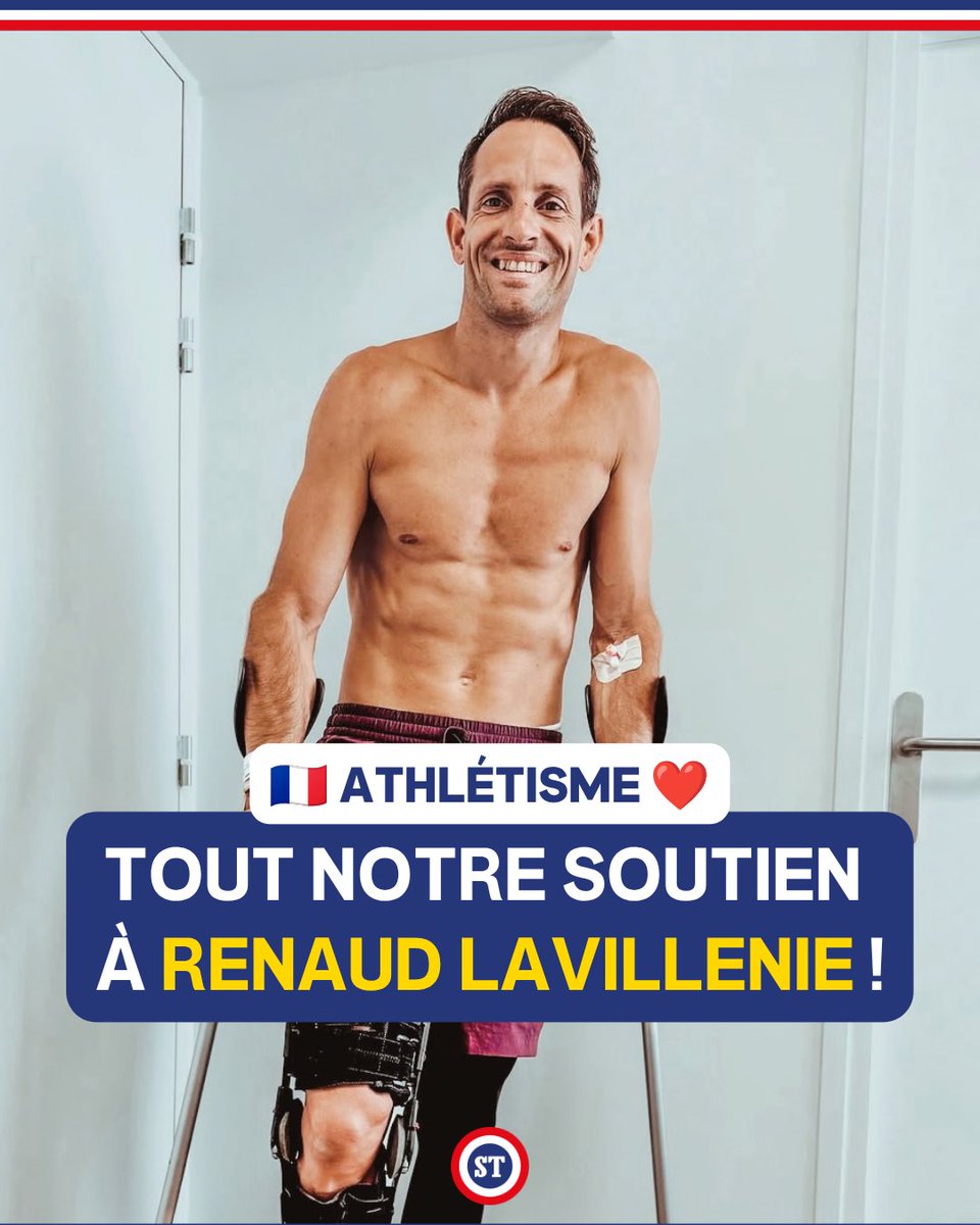 sportricolore's tweet photo. 🇫🇷 Tout notre soutien à Renaud Lavillenie, tout juste opéré d’une fissure du tendon ❤️

Fragilisé depuis les Mondiaux de Tokyo en 2025, notre champion olympique a tout de même réalisé une belle saison à 5.80m 👏

Bon rétablissement et à la semaine prochaine pour de nouveaux défis ⏳