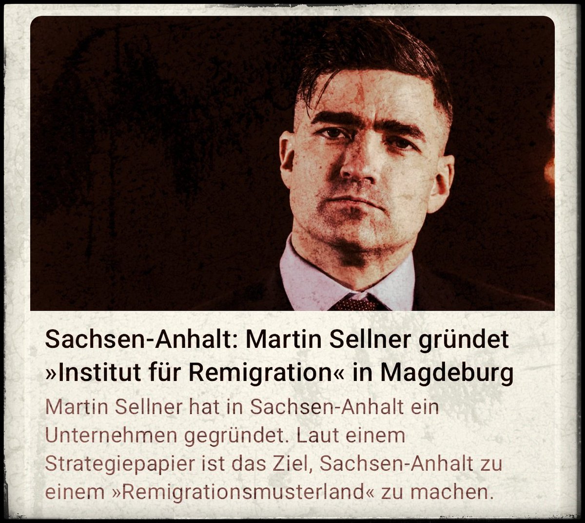 waagerstart's tweet photo. Der österreichische Psychopath #MartinSellner will in #Deutschland Großnazi werden. Weil er in #Österreich kein Bein auf den Boden bekommt. Und hier wird dem verf*ckten Adolf-Imitator tatsächlich ein Bett bereitet, von der #AfD und anderem rechten Gesox. https://t.co/PMfuULv8AN