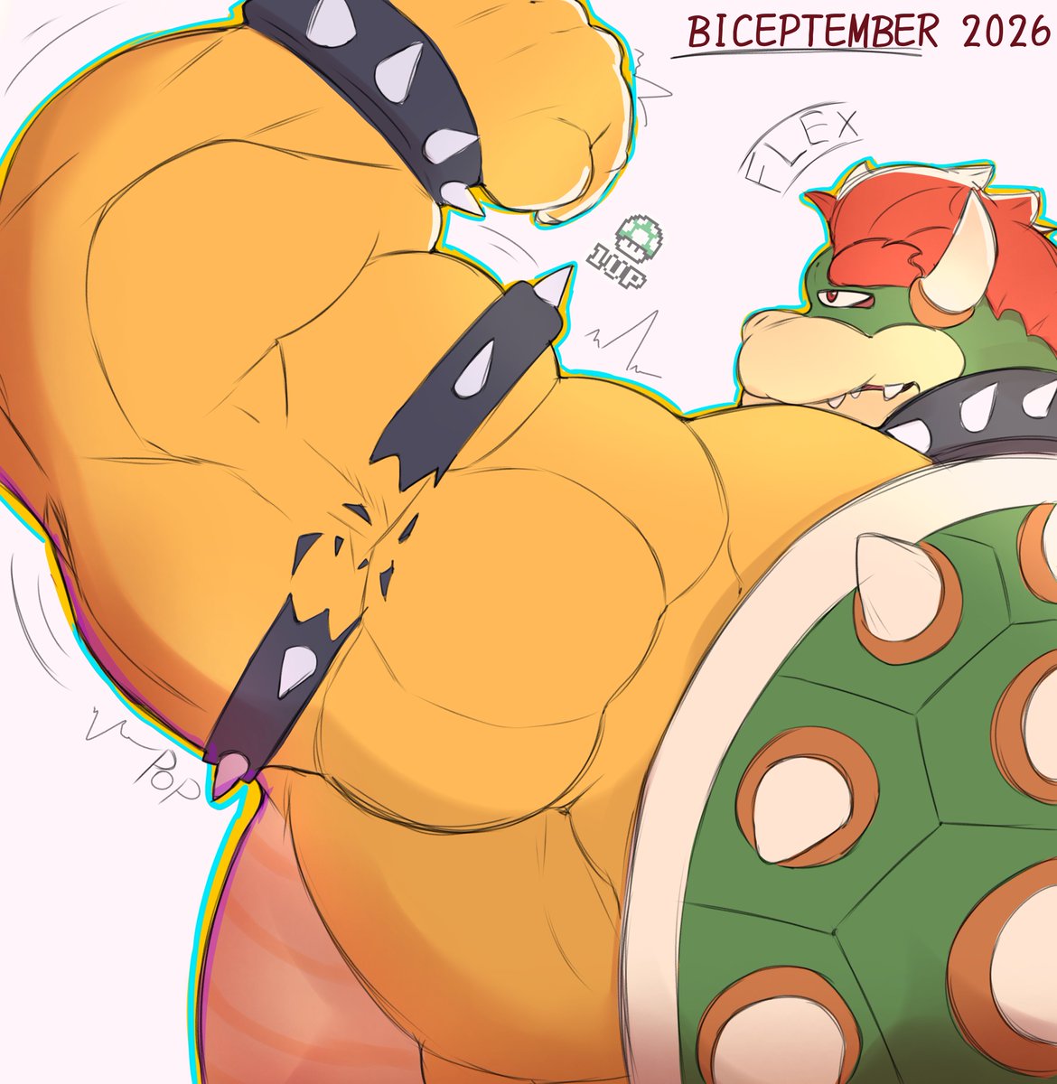 Lahalucinatio's tweet photo. Bowser participating in Biceptember https://t.co/MTruuQCBuW