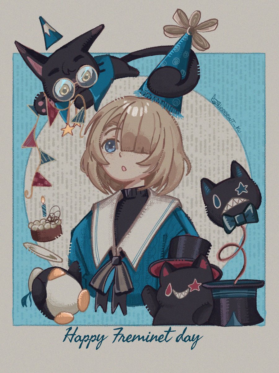 NewnewNimmm's tweet photo. Happy birth day #freminet 🥺💙✨️🐧🎉 https://t.co/N6Vwqif9BI