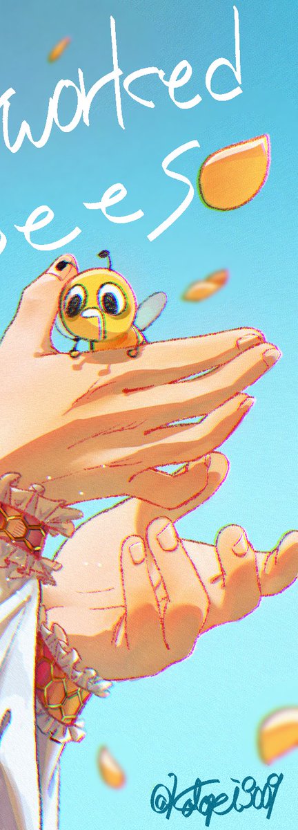 kotopi3009's tweet photo. さやさんの『働きすぎて疲れた蜂を集めて使役してる男の子』を描きました
蜂達は…かなり限界そうです😵
#なつめさんちの美術室 https://t.co/hrM8giehpd