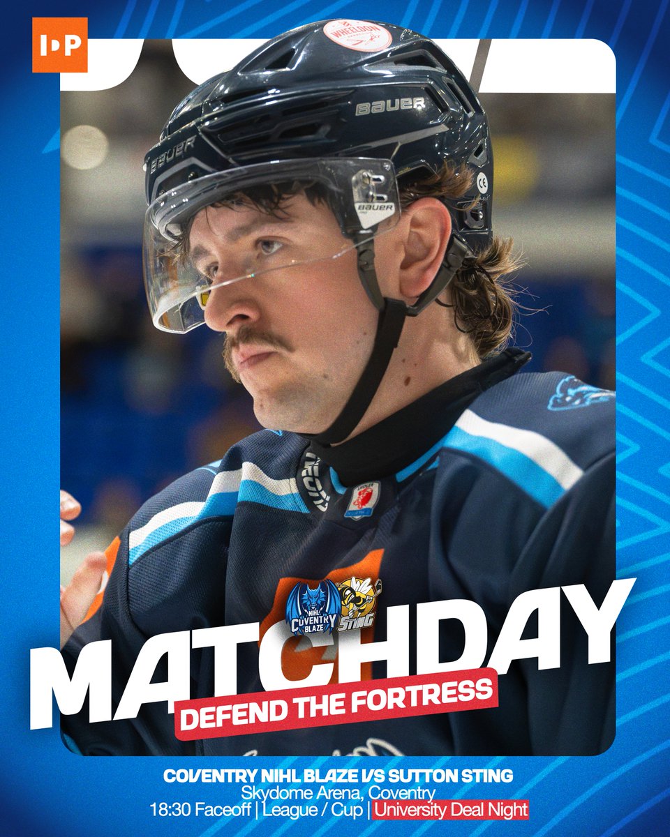NIHLBlaze's tweet photo. 🔥 It's Game Day And It's The Biggest One Yet!

We take on the current league leaders @suttonstingnihl for both league and cup points on a Saturday night 🙌

🎟️ Two For £8 Uni Deal &amp; £5 All Other Tickets https://t.co/8PTB9aY8GP
