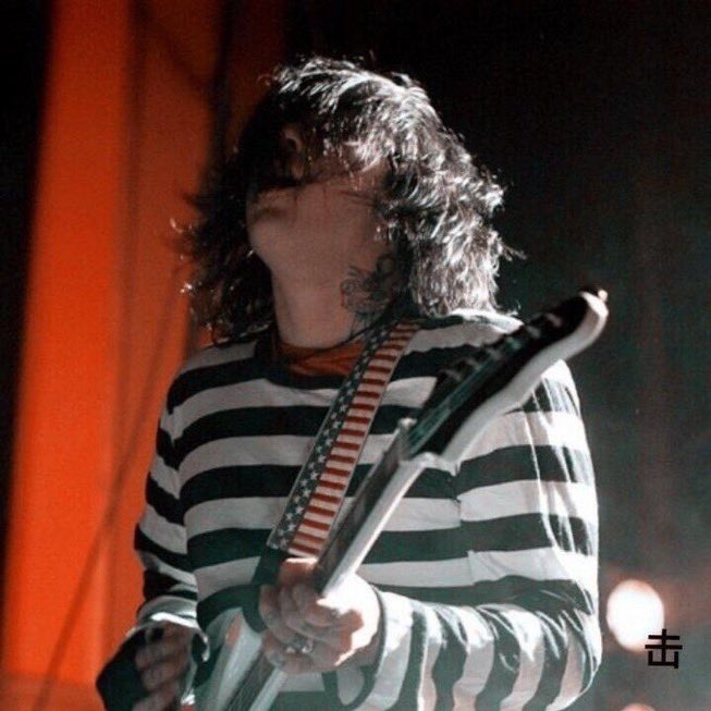 chiikawaphan's tweet photo. lesbian frank iero danger days era wearing a black and white striped shirt send tweet https://t.co/Pf9FErDW6S