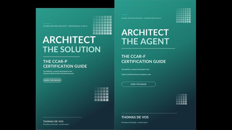 leanpub's tweet photo. The Claude Certified Architect Bundle: Foundations + Professional by Thomas De Vos is the featured bundle of ebooks 📚 on Leanpub!

Link: https://t.co/2vDkwjXHVV

#agentic_engineering #software_architecture https://t.co/hGcQZH1B8k