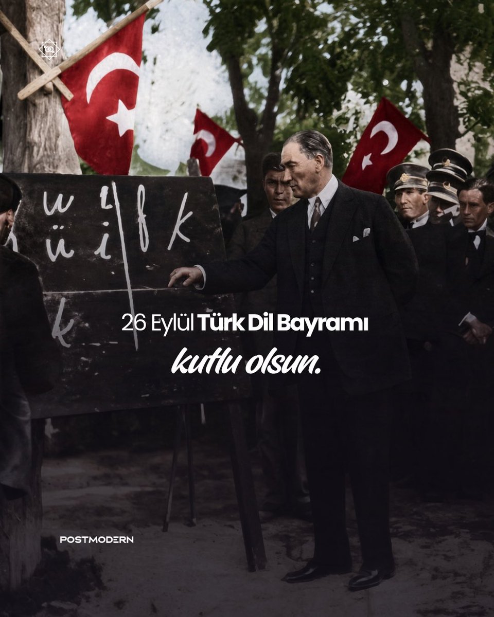 postmbjk's tweet photo. 94. YIL — 26 Eylül Türk Dil Bayramı kutlu olsun. 🇹🇷 

“Türk dili, dillerin en zenginlerindendir; yeter ki bu dil bilinçle işlensin.”

— Gazi Mustafa Kemal ATATÜRK https://t.co/7nVIj6eOnm
