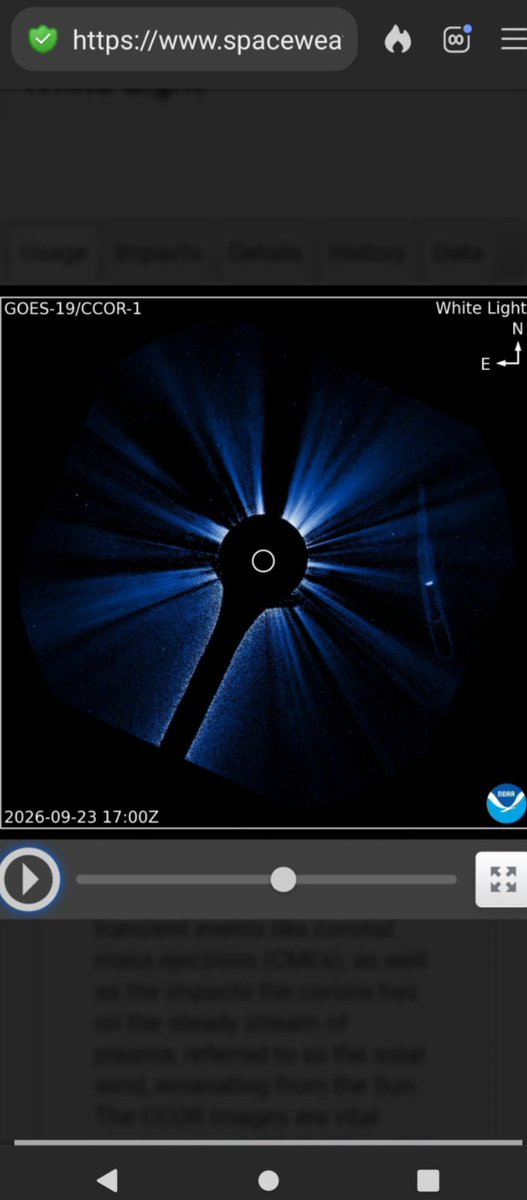 VictoryBard's tweet photo. @SunWeatherMan @SunWeatherMan A ROCKET Fired Towards the #Sun on 9/23 that I Caught on the #NOAA #GOES19 / #CCOR1 between 17:00Z-17:30 Z Open 4 Attachements for zoomed Close ups &amp; clarity. https://t.co/akmACNIBGy
