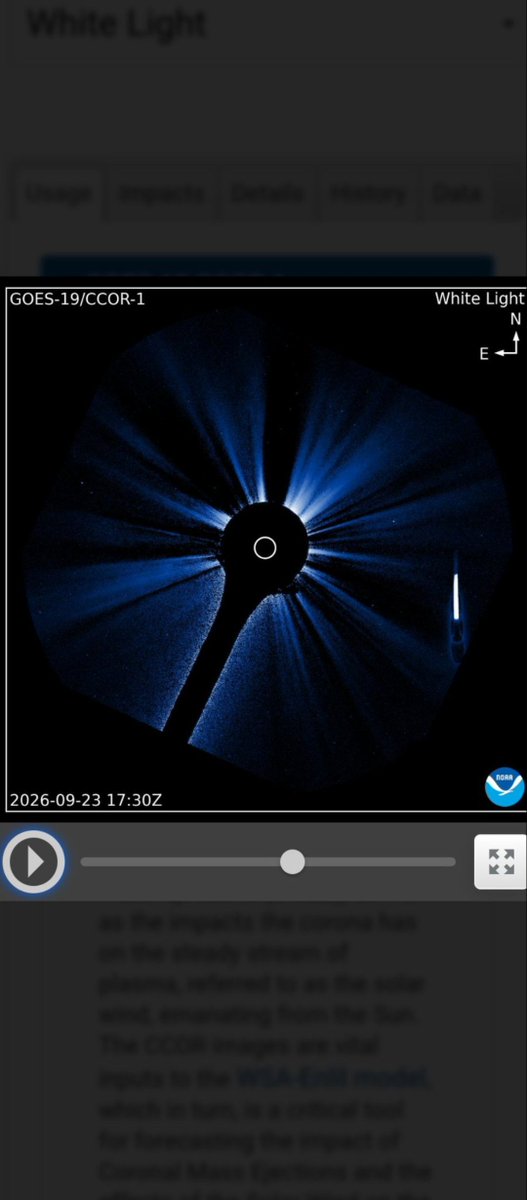 VictoryBard's tweet photo. @SunWeatherMan @SunWeatherMan A ROCKET Fired Towards the #Sun on 9/23 that I Caught on the #NOAA #GOES19 / #CCOR1 between 17:00Z-17:30 Z Open 4 Attachements for zoomed Close ups &amp; clarity. https://t.co/akmACNIBGy