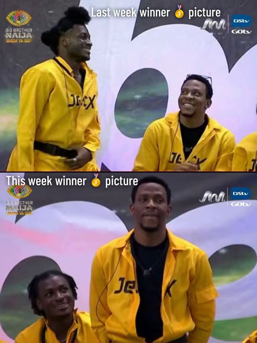 ThatGirl_Molly1's tweet photo. Last week: Keivo 🥇 Barry 🥈
This week: Barry 🥇 Keivo 🥈

BAK said the crown stays in the family! 😂🏆🔥 #BBNaija #keivo #barryyornwin #aikou  This picture is iconic 💜💚💛 https://t.co/6o8LmHhKmR
