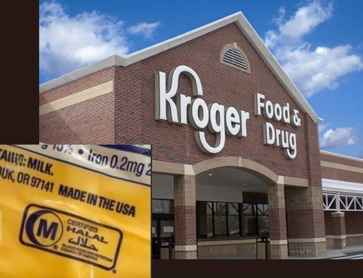 mcafeenew's tweet photo. 🚨THE NATION’S THIRD-LARGEST GROCERY CHAIN IS REMOVING TILLAMOOK PRODUCTS FROM ITS SHELVES!

🔗 https://t.co/urcsgK7VNU

“Kroger is an employee-owned company,” said Marketing Vice President Joseph Barron. “We’ve voted to remove Tillamook not because they went Halal, but because they decided to hide it for nearly ten years.”

Barron says the new label on the company’s dairy products has customers “startled and alarmed” at the development.

“We have a certain set of values, and Tillamook is no longer compatible.”

Share this everywhere so they see Kroger just dumped Tillamook for hiding Halal for a decade!

Follow @mcafeenew for more drops.