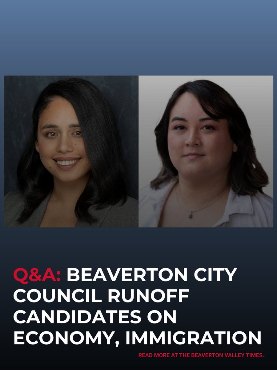 ValleyTimes's tweet photo. We asked Beaverton City Council candidates about their backgrounds, thoughts on federal immigration and more.

Hear from the candidates in their own words at the link in our bio. https://t.co/6qCTI00usS